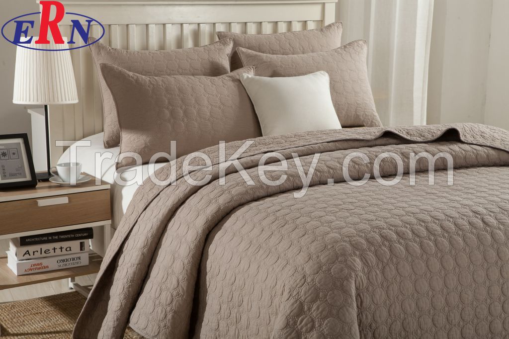 Bedding Quilt Set Floral Patchwork 100% Cotton Reversible Coverlet, Bedspread