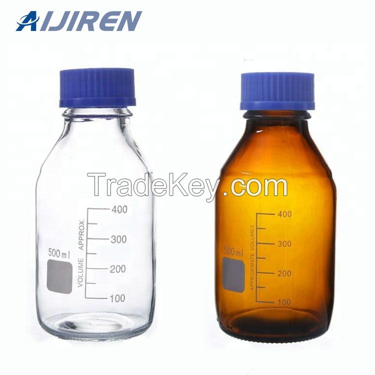 Lab glass reagent bottle with GL45 screw cap Media bottle