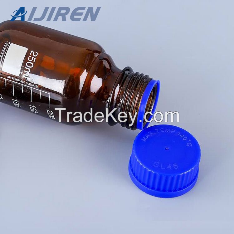 Lab glass reagent bottle with GL45 screw cap Media bottle