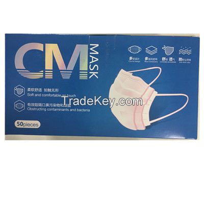 3-Layer Protective Non-Woven Disposable Mask with Filtration Material