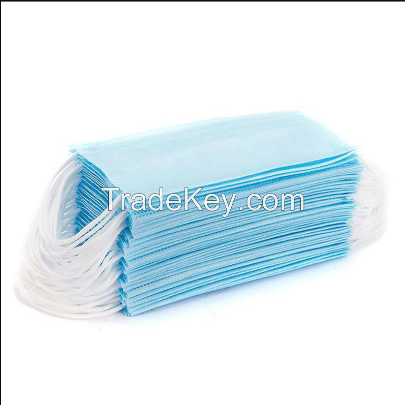 3-Layer Protective Non-Woven Disposable Mask with Filtration Material