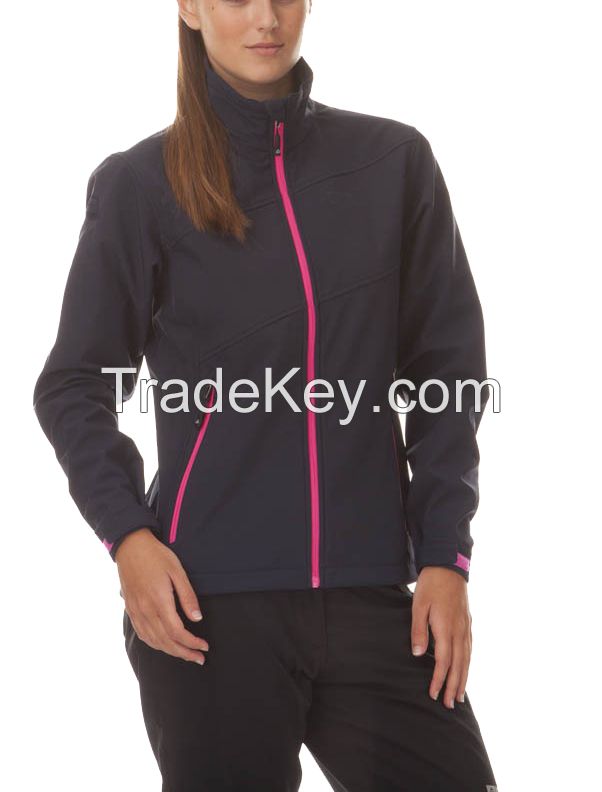 Custom Waterproof Lady Jacket With Zipper Pocket