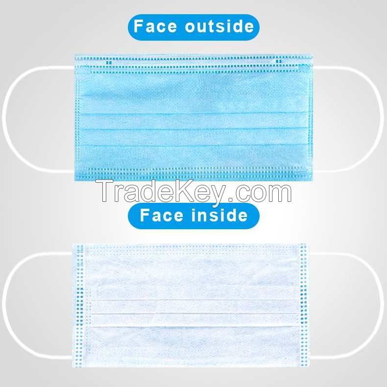 Three layer disposable medical mask surgical mask