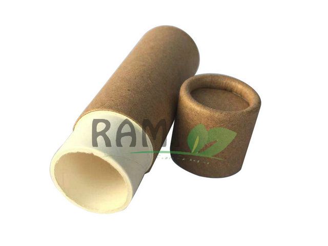 Rami customize  kraft 75g 75ml 38x118mm deodorant lip balm lipstick cosmetic Push up paper tube packaging
