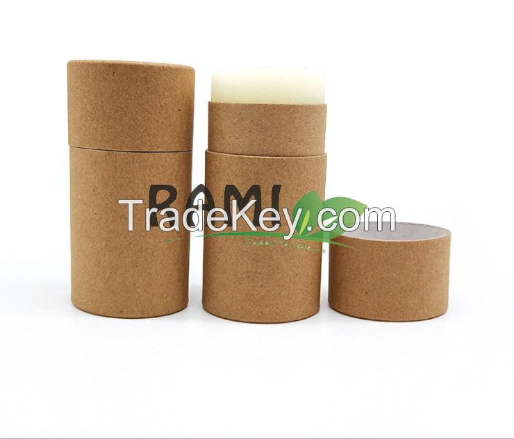 Rami Bio-degradable 75g 75ml big capacity craft cardboard deodorant lip balm push up paper tube
