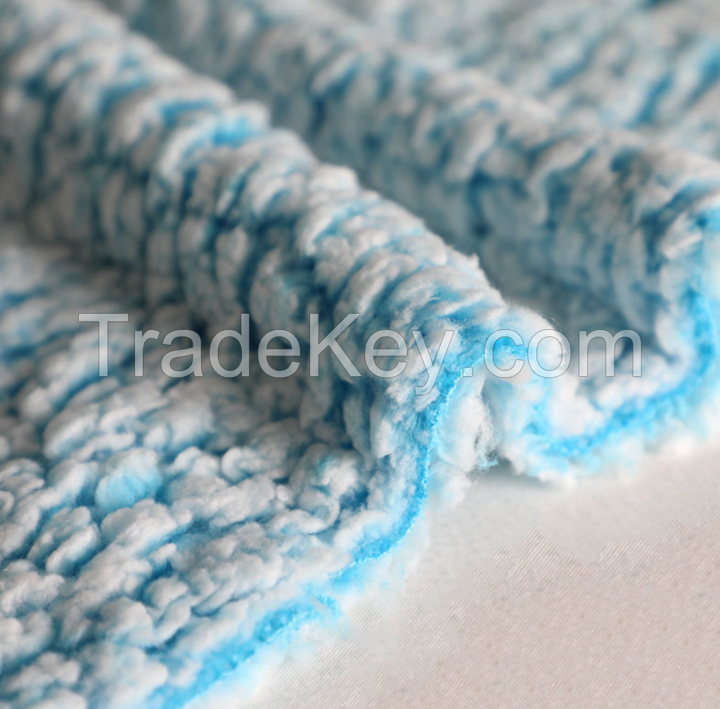 Custom back printed lamb velvet fabric, full polyester quality assurance, autumn and winter pajamas blanket fabric