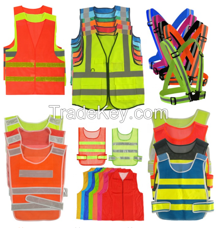 Custom High Visibility Outdoor Safety Clothing Belt Chaleco Reflective Safty Vest