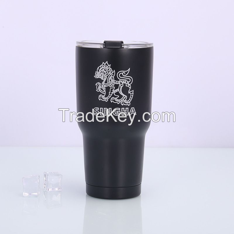 30oz double wall vacuum flask water tumbler stainless steel water bottle