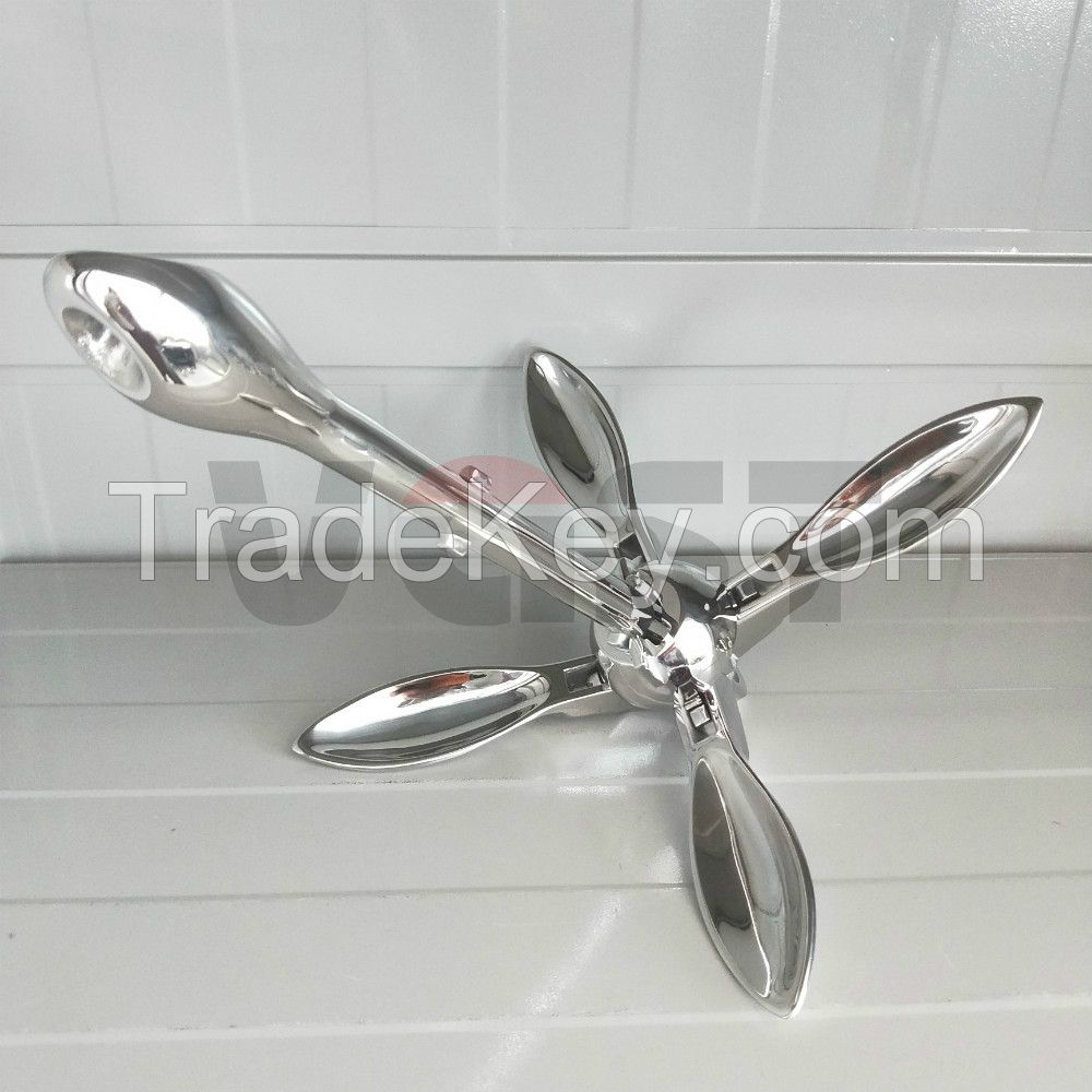 stainless steel marine hardware boat accessories folding anchor