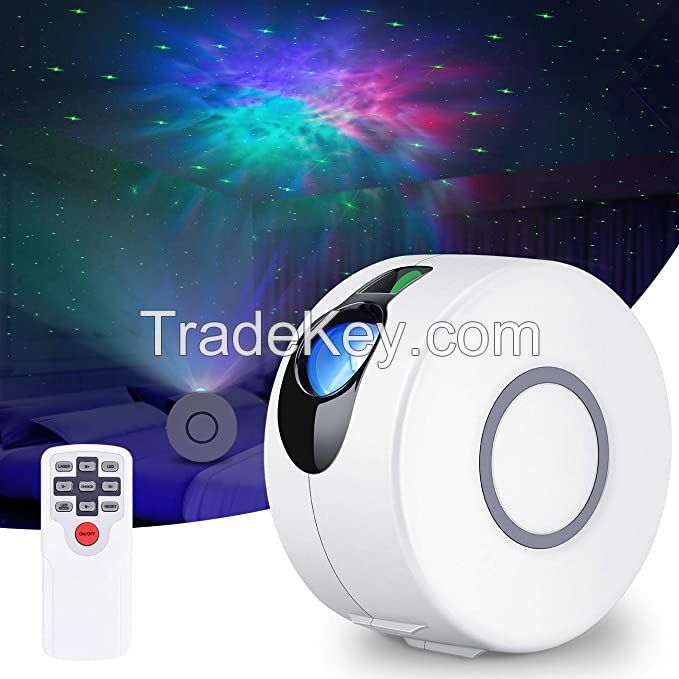 Star Projector, Night Light Projector with Remote Control, Galaxy Projector with LED Nebula Cloud for Bedroom, Home Theatre (White)