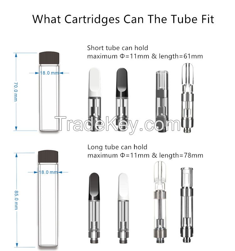 0.5/1ml CBD Vaporizer Cartridge Plastic Children Proof Packing Tube
