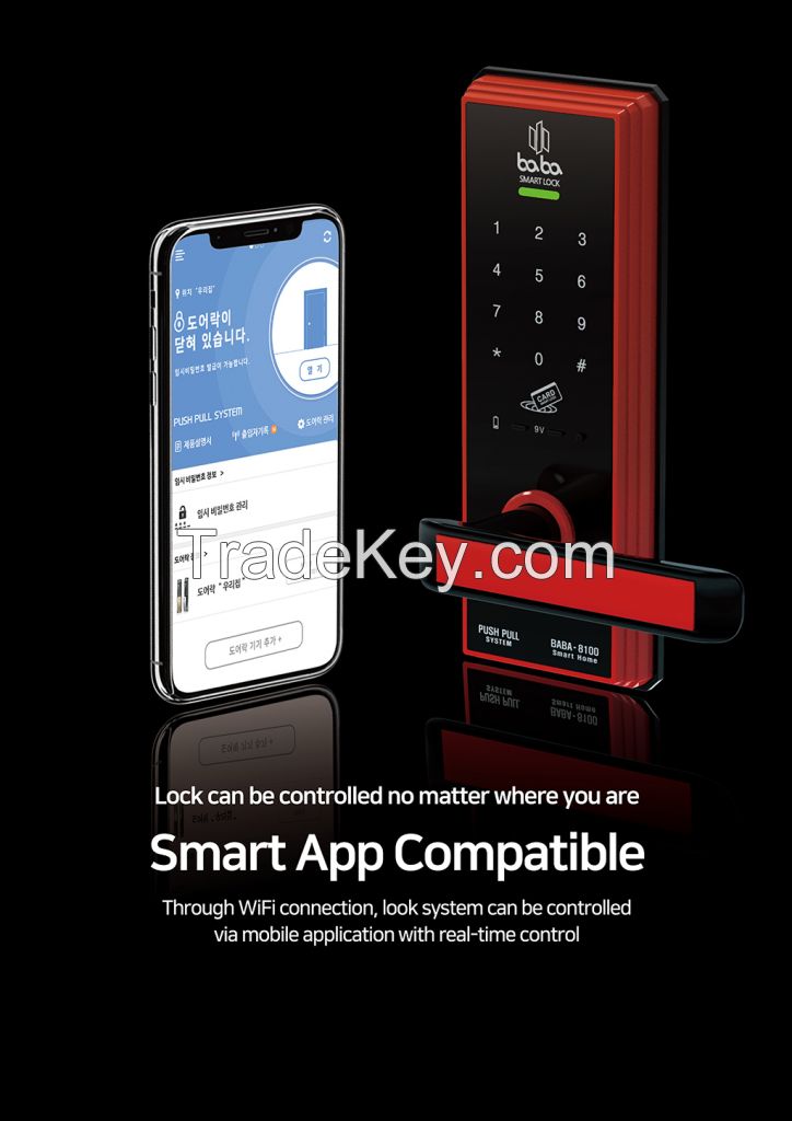 Smart door lock BABA-8201 swipe card fingerprint door lock