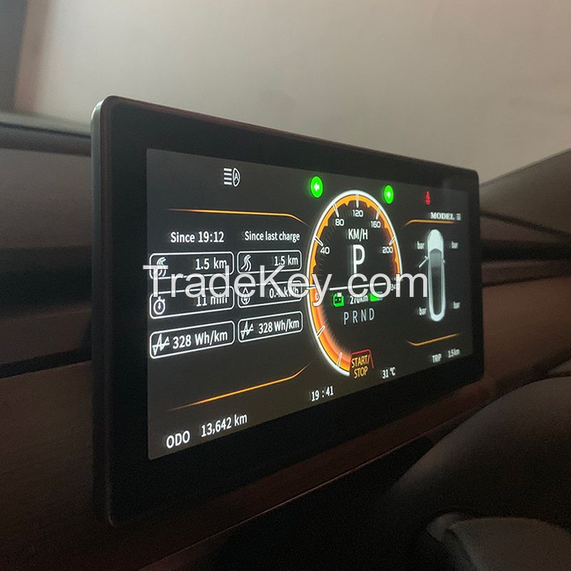 Instrument Panel For Tesla Model 3 Dashboard Gauge Cluster Performance Digital Lcd Display Speedometer Aftermarket Autosonus