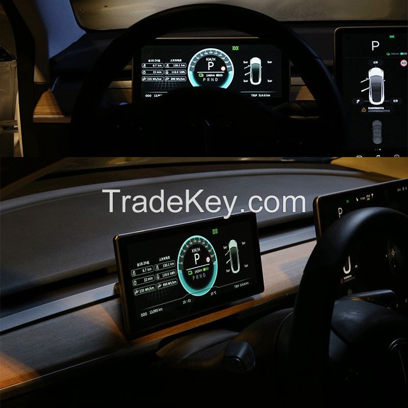 Instrument Panel For Tesla Model 3 Dashboard Gauge Cluster Performance Digital Lcd Display Speedometer Aftermarket Autosonus