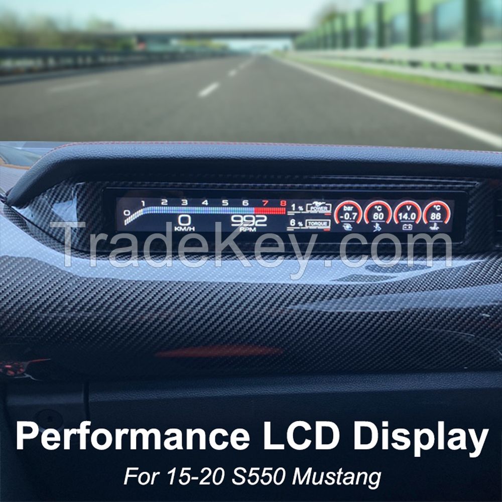 Performance LCD Passenger Display for 2015-2020 S550 Ford Mustang GT EcoBoost and Shelby GT350 Dash Panel Screen AUTOSONUS