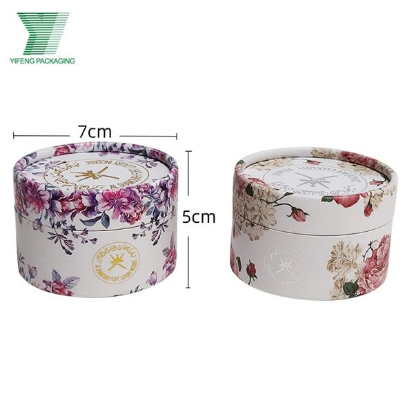 China Suppliers Wholesale Luxury Cosmetic Lip Balm Packaging Round Paper Box Handmade Solid Perfume Hand Lotion Cardboard Cylinder Box with Gold Hot Stamping Logo