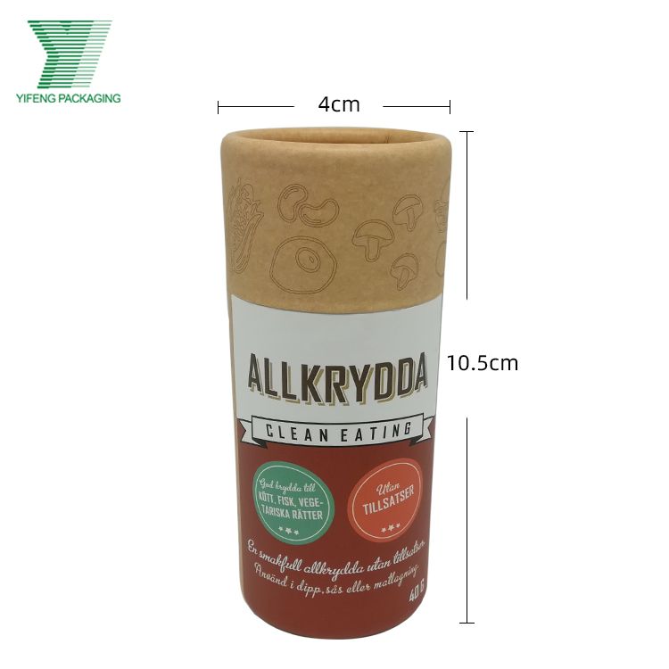 China suppliers wholesale customized Kraft paper customized tea pepper round packaging boxes small cardboard seasoner packing pepper cylinder packaging box with design logo