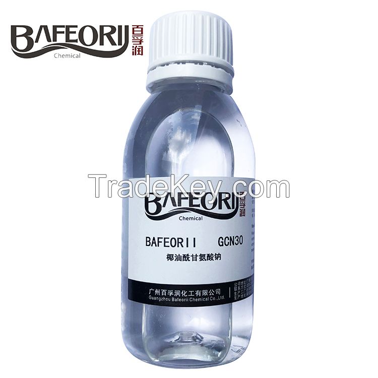 Sodium Cocoyl Glycinate BAFEORII GCN30 in Skin Care and Cosmetics Products Amino Acid Surfactant