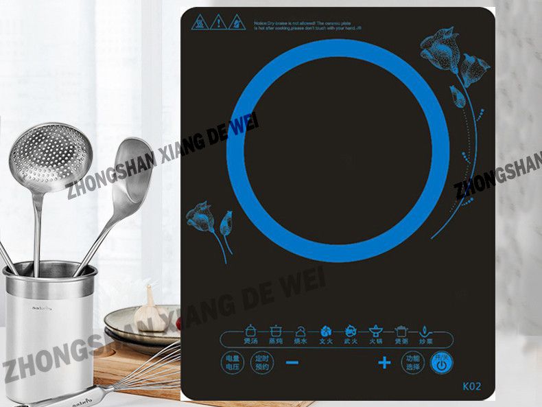 Household Induction cooker crystal glass CE RoHS Super slim