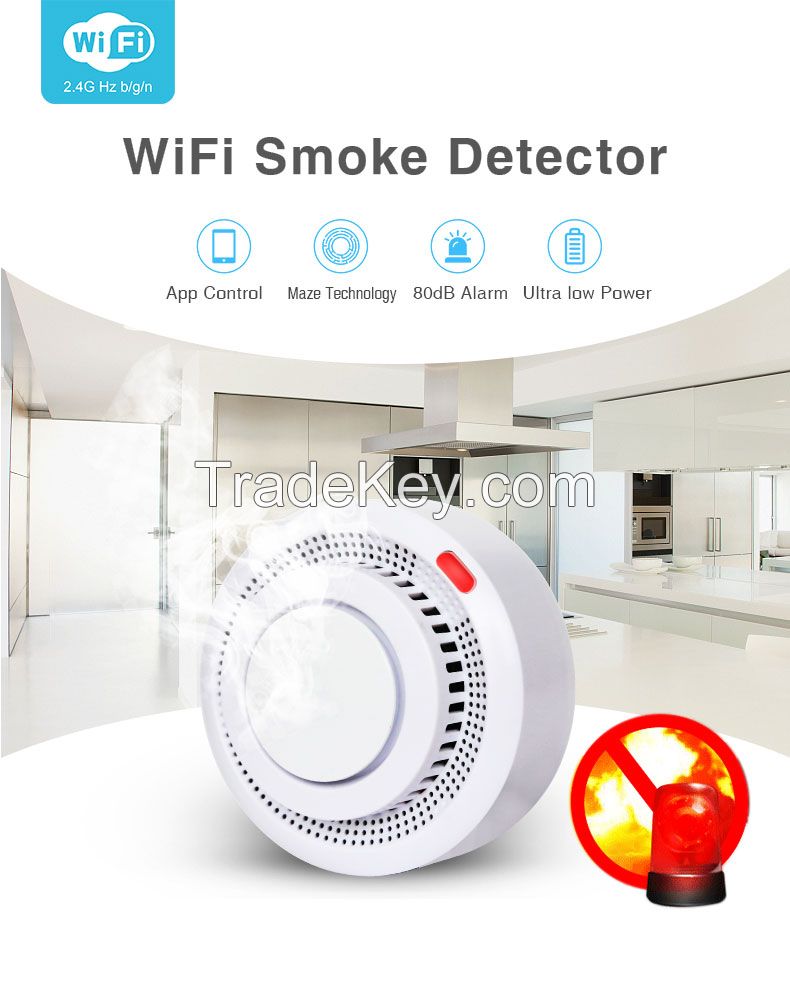 WiFi wireless automation elderly care senior fire alarm detector