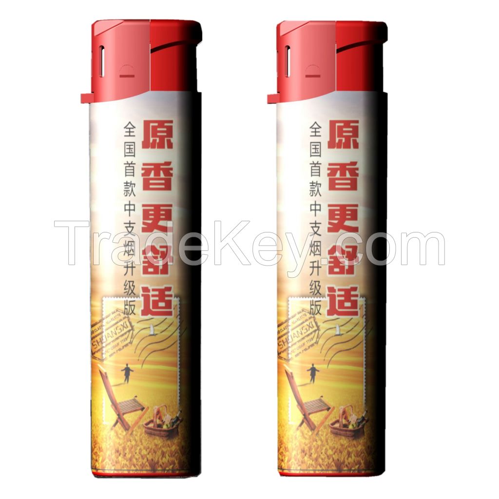 OEM design 8.2cm disposable Cigarette electric lighter plastic gas lighters for sale