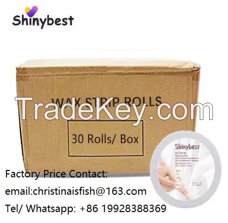 Guangzhou Factory 100 yards Non woven Waxing Roll Hair Remover Wax Paper Rolls Waxing Strip Rolls