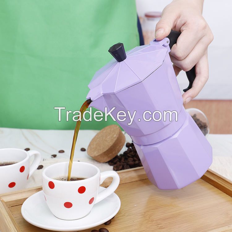 6-cup Stovetop Aluminum Espresso Moka Pot or Maker with fashionable design and reasonable price
