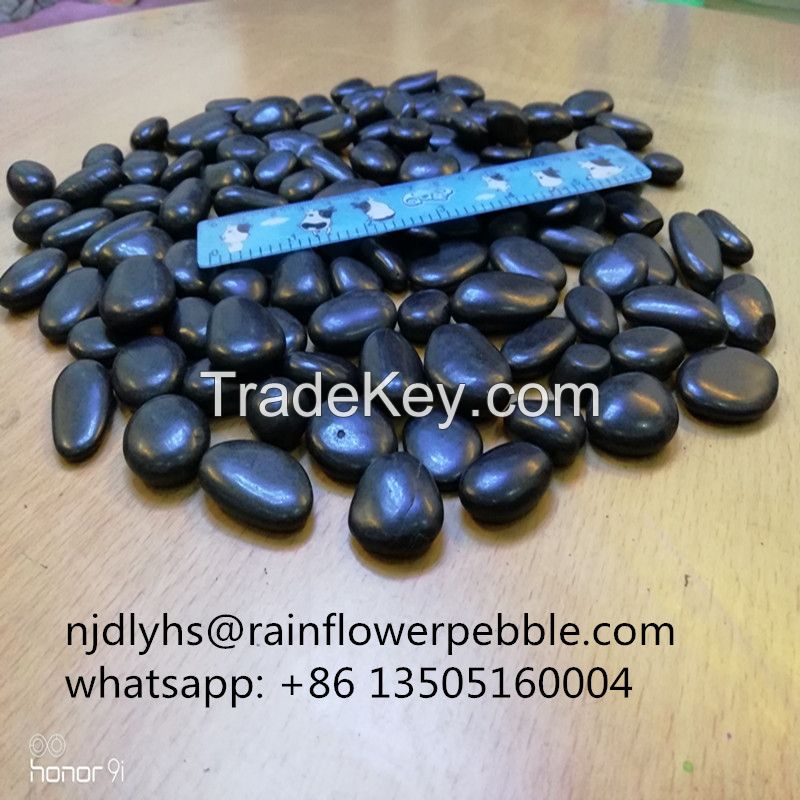 Black Pebble Stone  River Stone For Landscaping Pebble Tile