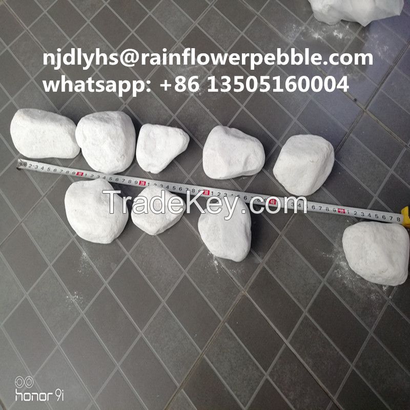 China Snow White Pebble Stone Colored River Stone For Landscaping