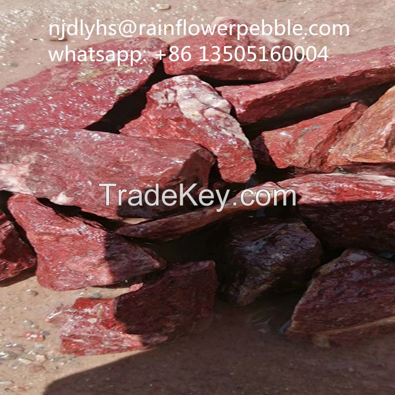 China Red Pebble Stone Gravel Chips Pebble Floor Tile