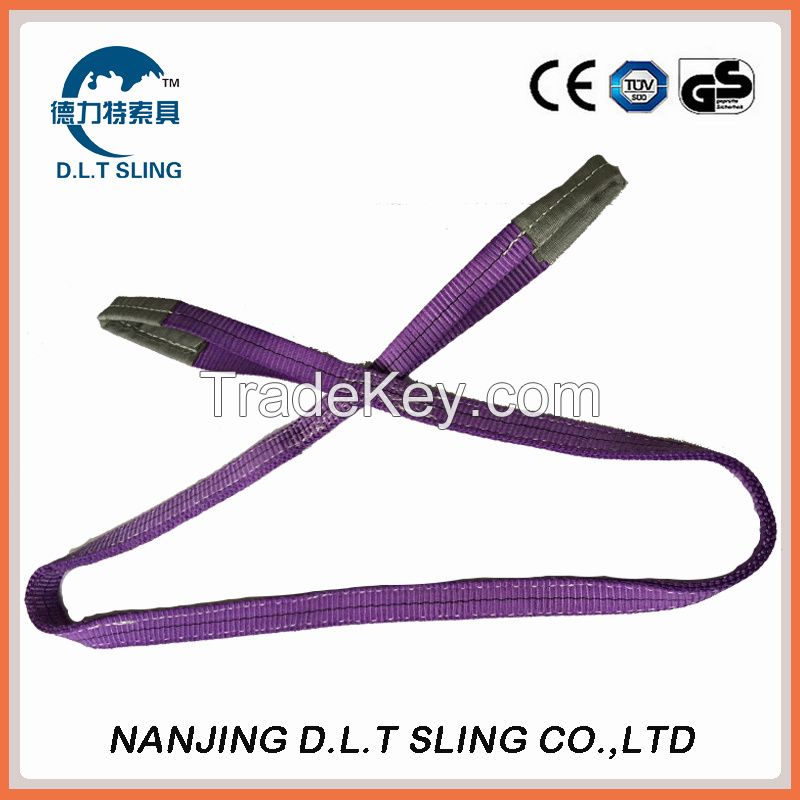 polyester flat webbing sling  1T  EN1492-1  CE, GS CERTIFICATE