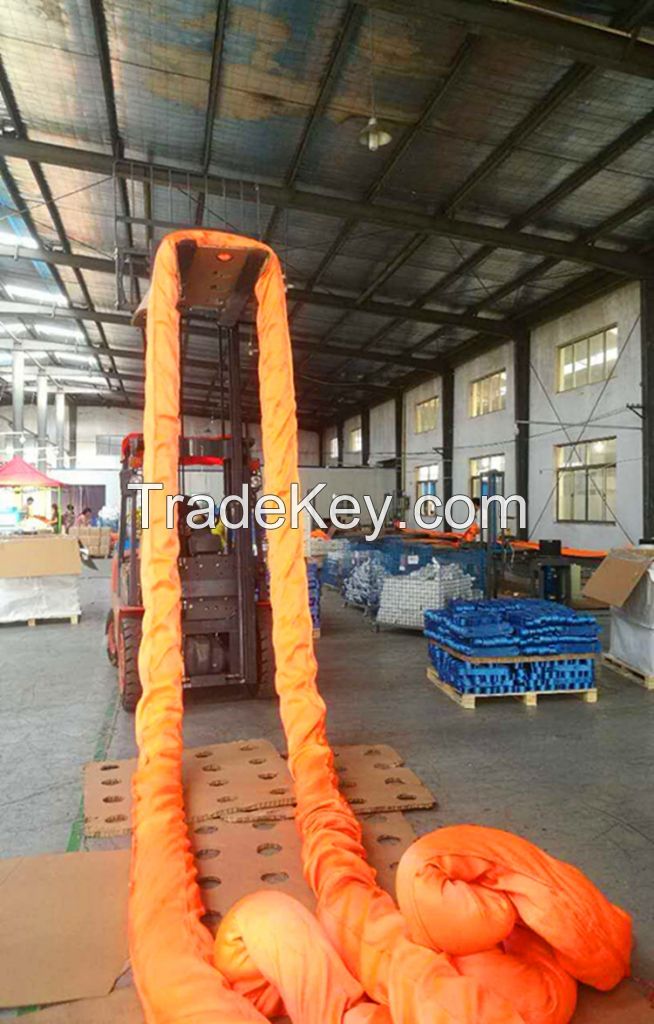 100T polyester endless round sling  EN1492-2  CE, GS CERTIFICATE