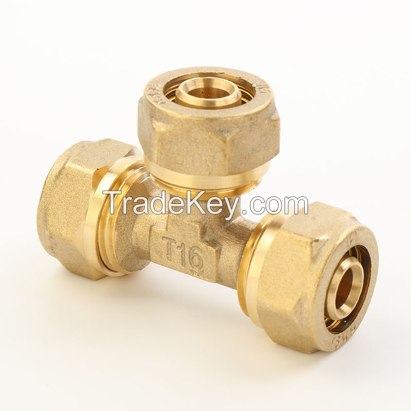 Tee Compression Fittings for Water Pipe