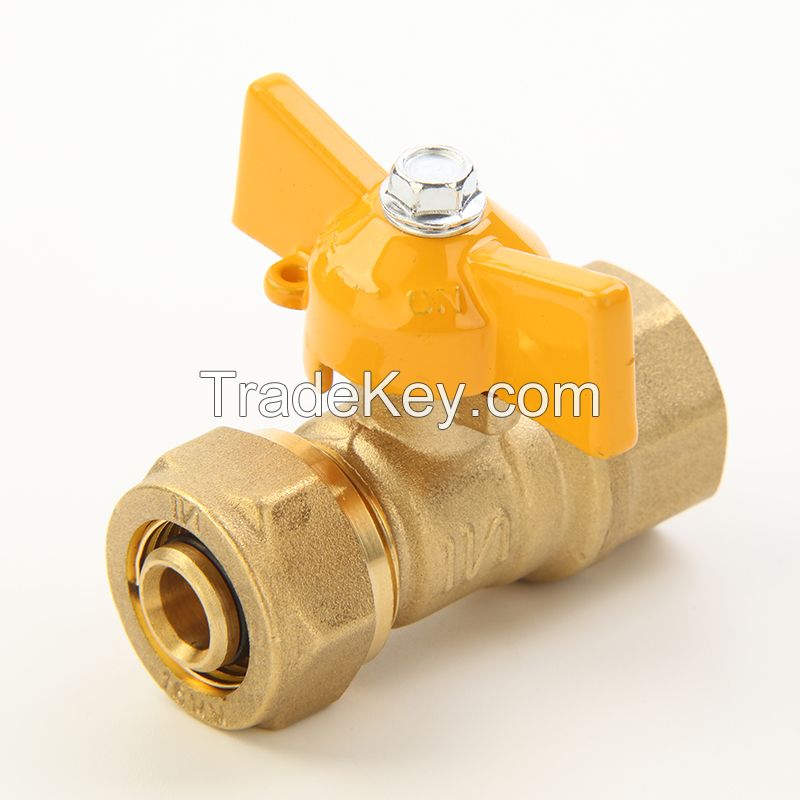 Female Brass Compression Ball Valve for Switch Control in The Gas Pipiline