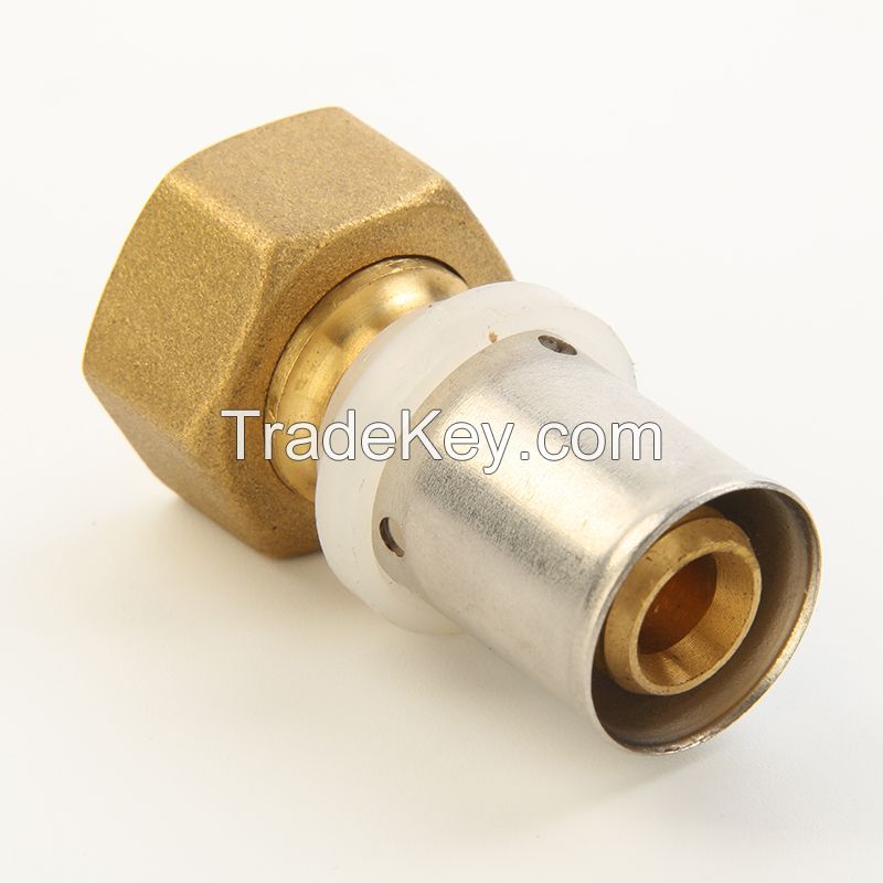 Aluminum Sleeve Brass Press Female Union for Drinking Water System