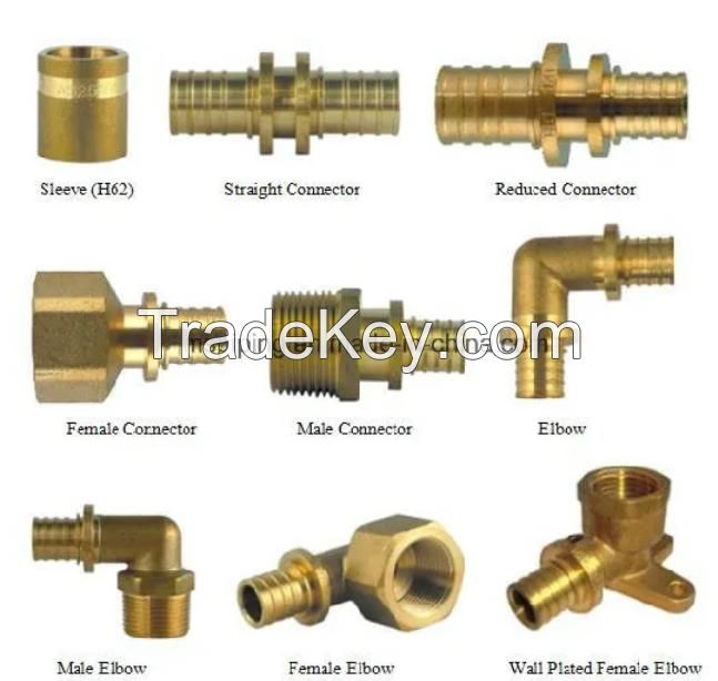 Brass Pex/Sliding/Axial Fitting for Water pipe