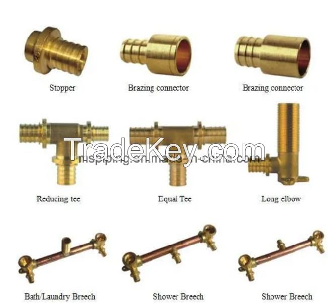 Brass Pex/Sliding/Axial Fitting for Water pipe