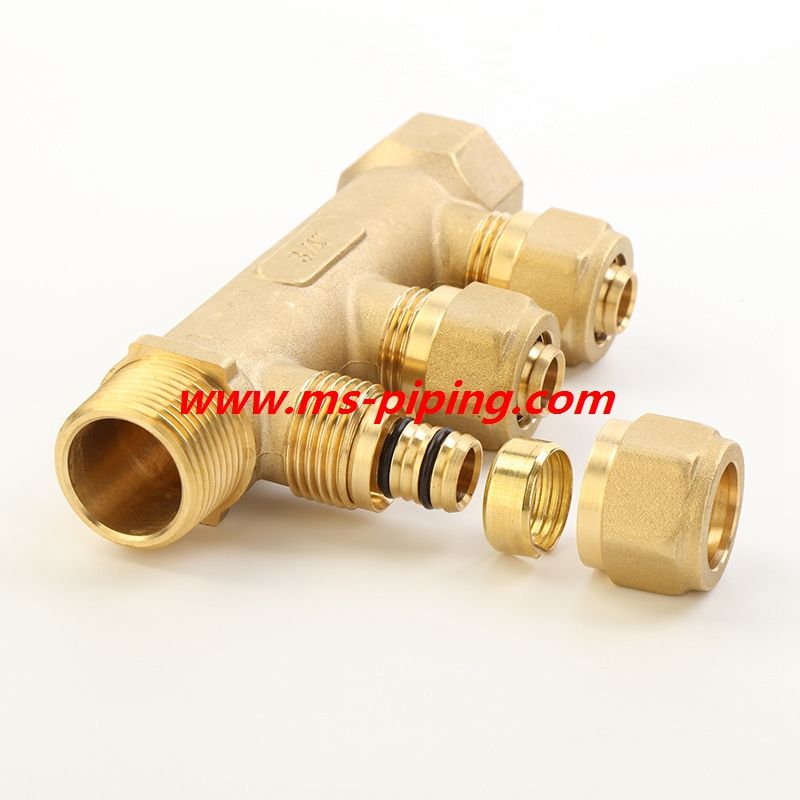 China Manufacturer Casting Brass Floor Heating Manifold  -2
