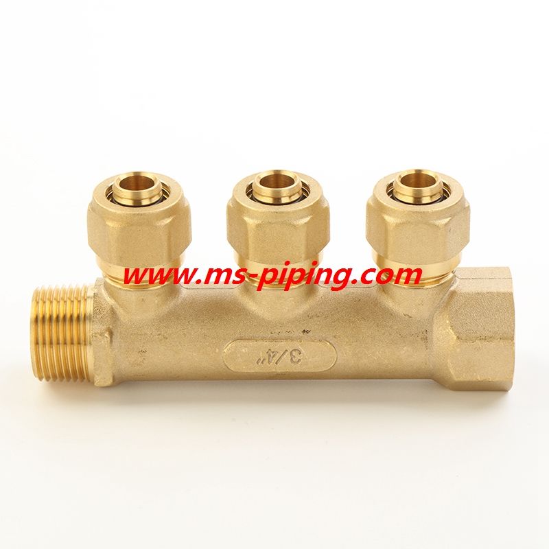 China Manufacturer Casting Brass Floor Heating Manifold  -3