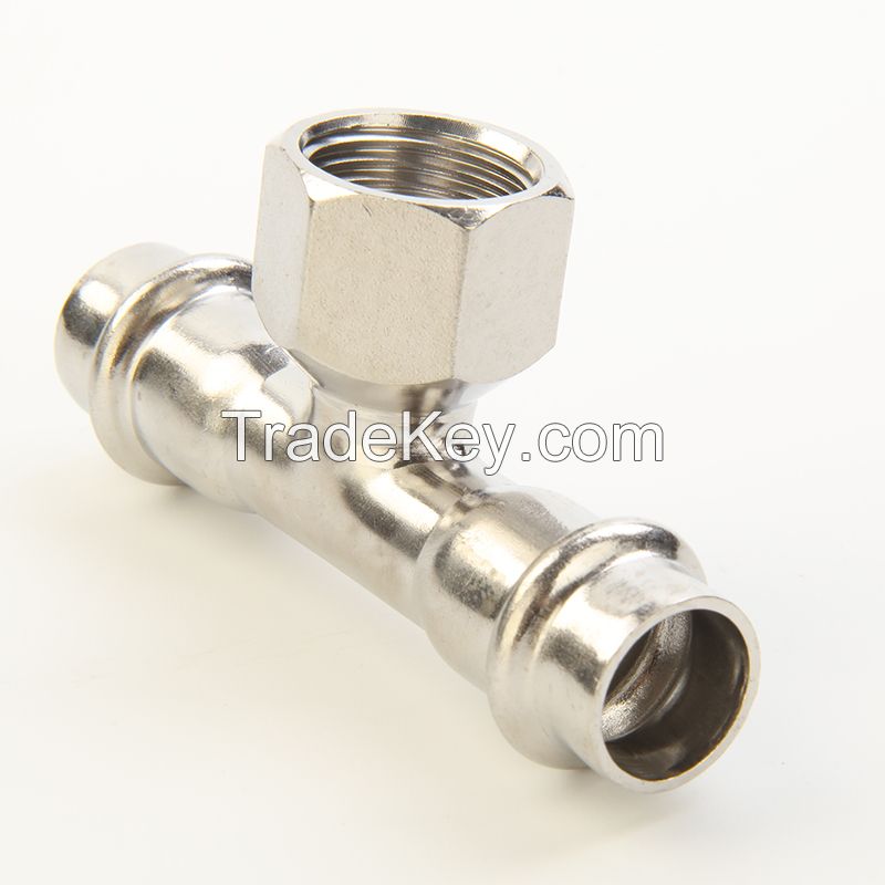 Stainless Steel Pipe 304 Female Tee for Water Supply System