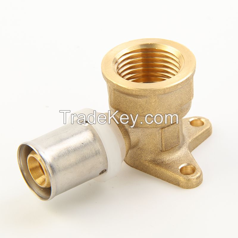 U type brass press fitting for multilayer pipe 16-63mm