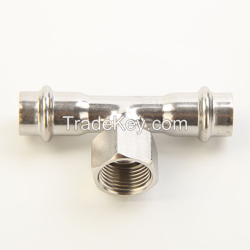 Stainless Steel Pipe 304 Female Tee for Water Supply System