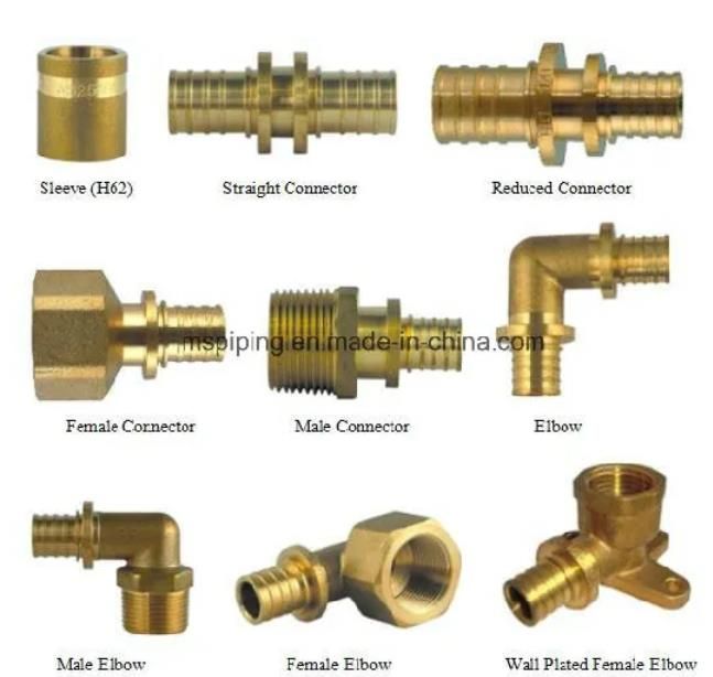 Brass Pex Fitting for Pex Pipe -Extend Wall Plated Elbow
