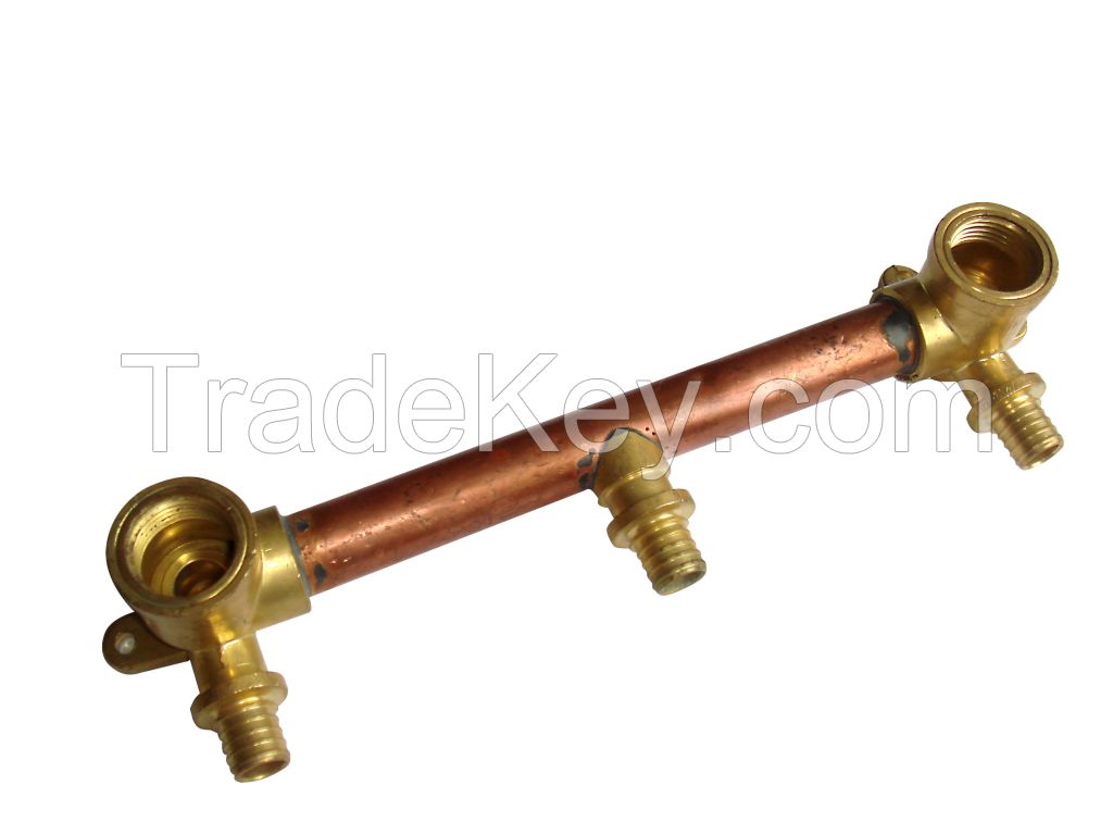 Pex Pipe Fittings with Certificate /floor heating system/ pexb/pexa system /brass fitting Shower breech all right angle