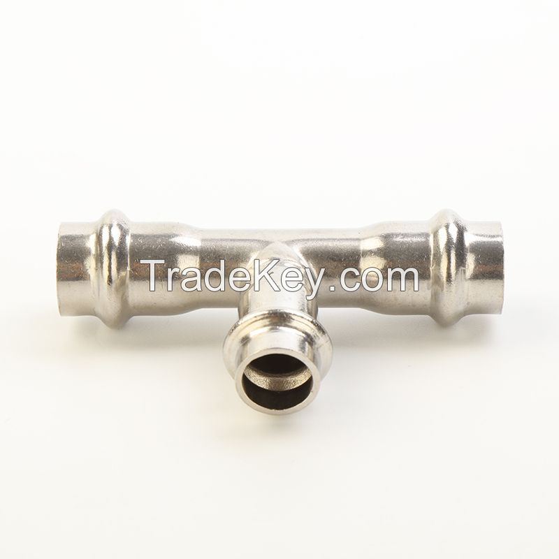 Stainless Steel Pipe ss304/ss316 Equal Tee for Water Supply System