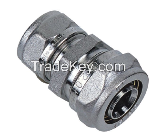 Compression Fittings /Brass fitting for Multilayer Pipes plumbing fitting- uneaual straight