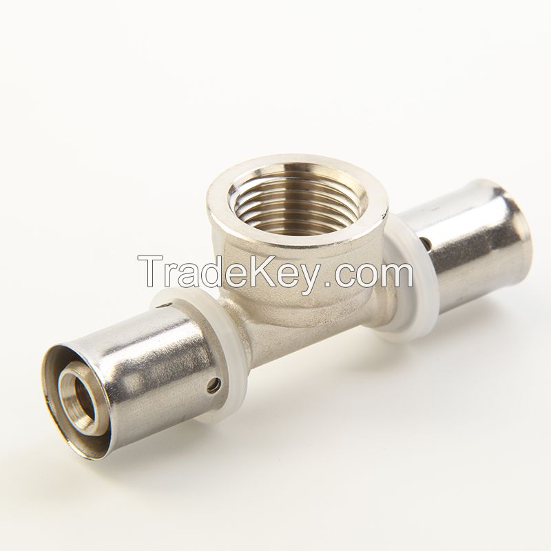 TH type brass press fitting for pex tube with watermark/wras/AENOR/ACS certificate