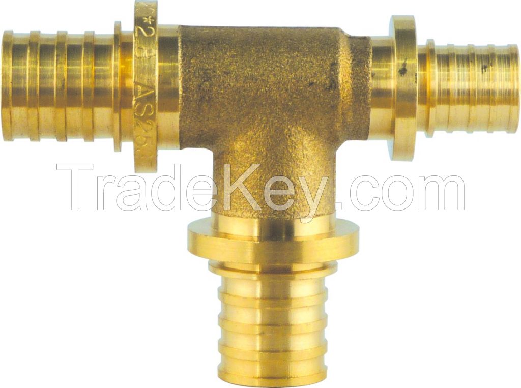 Pex Pipe Fittings with Certificate /floor heating system/ pexb/pexa system /brass fitting  reduce tee