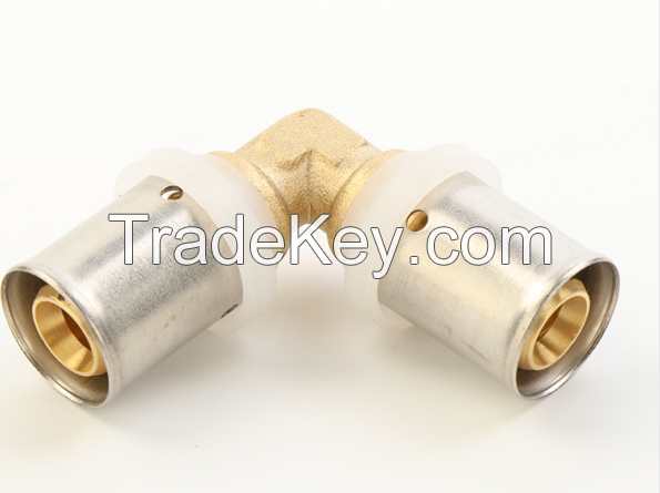 Press/Copper Brass Fittings-U,TH,H/Multijaw with Watermark/Acs/Aenor/Wras/Skz Certificate-Equal Elbow