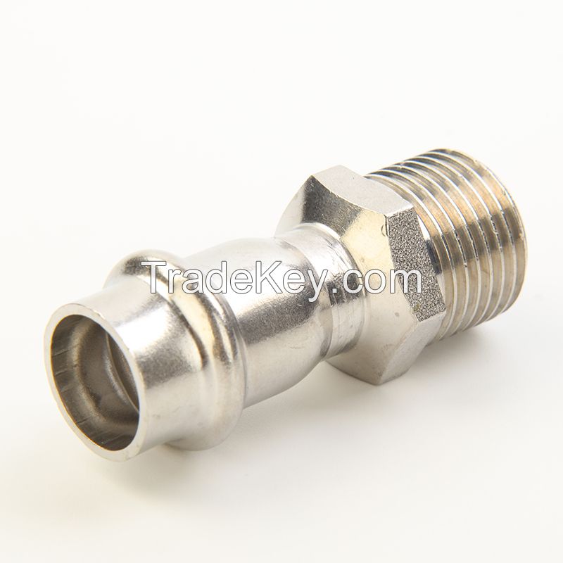 V Type Stainless Steel Fittings- Male Straight at Good Price